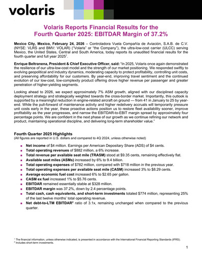 Thumbnail Volaris
 Quarterly Report 2025-q4