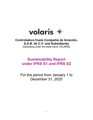 Thumbnail Volaris
 Sustainability Report 2025