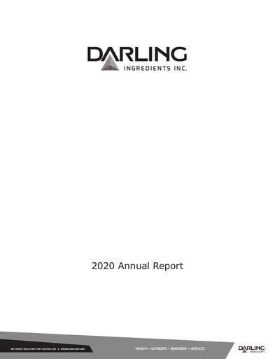 Thumbnail Darling Ingredients
 Annual Report 2020