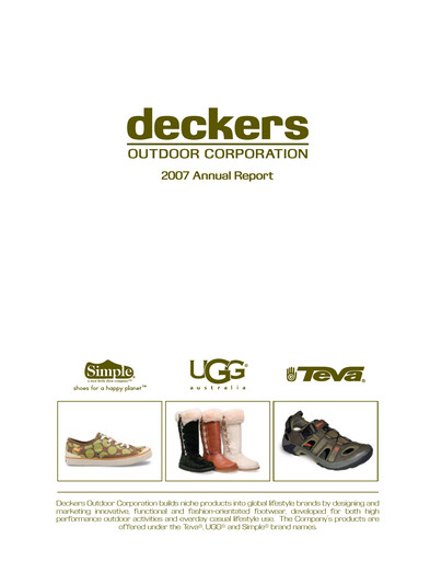 Thumbnail Deckers Brands Annual Report 2007