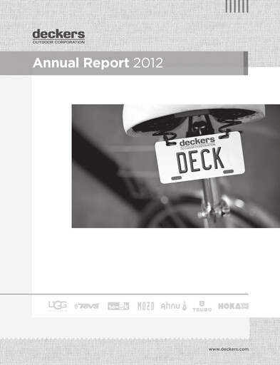 Thumbnail Deckers Brands Annual Report 2012