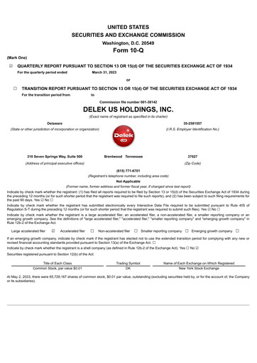 Thumbnail Delek US Quarterly Report 2023-q1