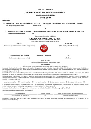 Thumbnail Delek US Quarterly Report 2023-q2
