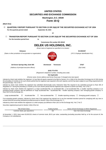 Thumbnail Delek US Quarterly Report 2023-q3