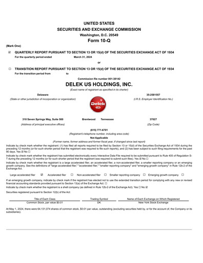Thumbnail Delek US Quarterly Report 2024-q1