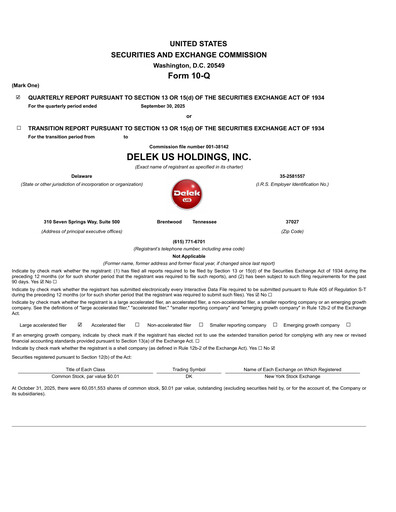 Thumbnail Delek US Quarterly Report 2025-q3