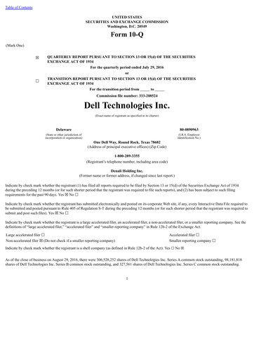 Thumbnail Dell Quarterly Report 2017-q2