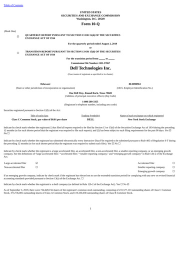 Thumbnail Dell Quarterly Report 2020-q2
