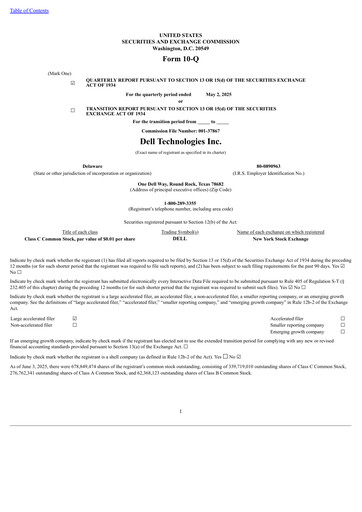 Thumbnail Dell Quarterly Report 2026-q1