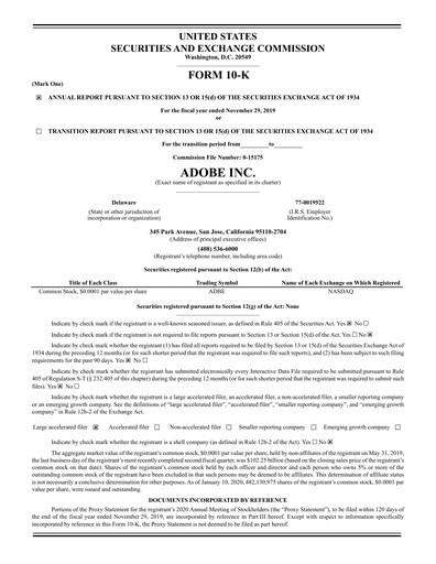 Thumbnail Adobe Annual Report 2019