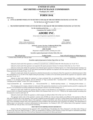 Thumbnail Adobe Annual Report 2020