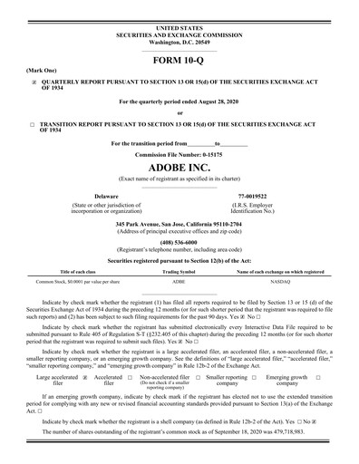 Thumbnail Adobe Quarterly Report 2020-q3