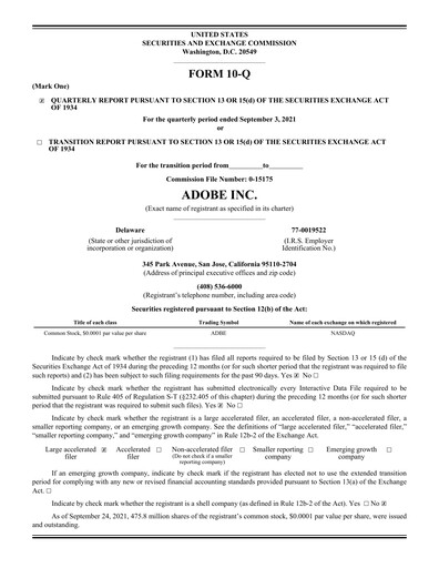 Thumbnail Adobe Quarterly Report 2021-q3