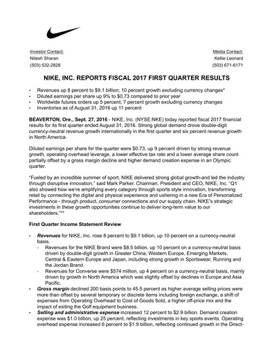 Thumbnail Nike Quarterly Report 2017-q1