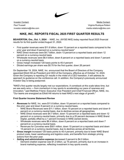 Thumbnail Nike Quarterly Report 2025-q1