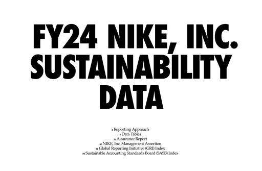 Thumbnail Nike Sustainability Report 2024