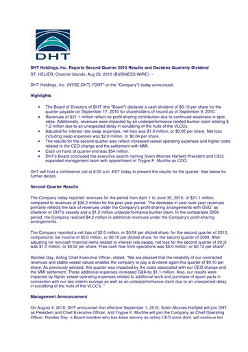 Thumbnail DHT Holdings Quarterly Report 2010-q2