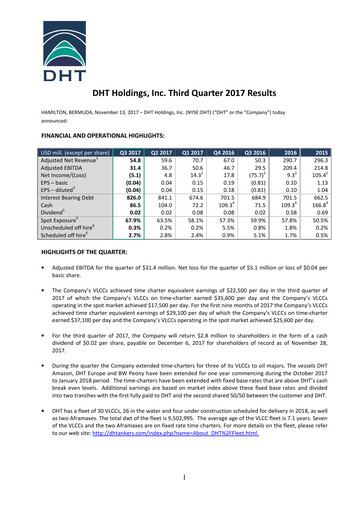 Thumbnail DHT Holdings Quarterly Report 2017-q3