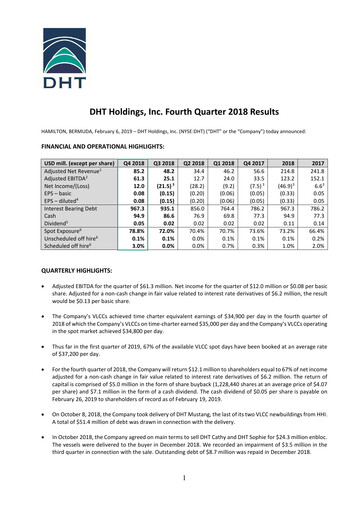 Thumbnail DHT Holdings Quarterly Report 2018-q4