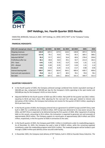 Thumbnail DHT Holdings Quarterly Report 2025-q4