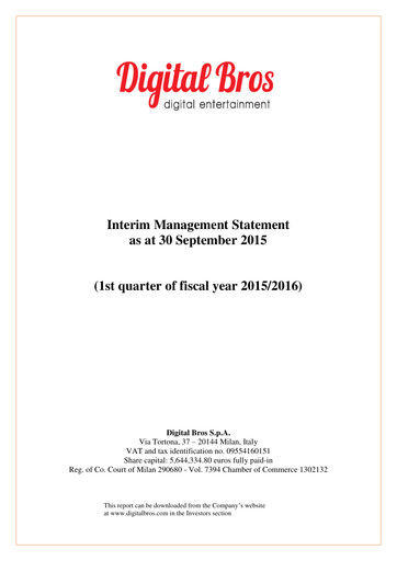 Thumbnail Digital Bros Quarterly Report 2015-2016-q1