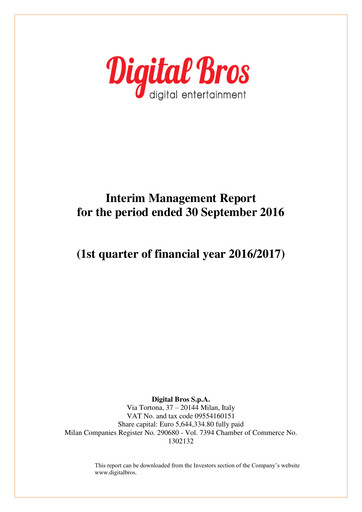 Thumbnail Digital Bros Quarterly Report 2016-2017-q1
