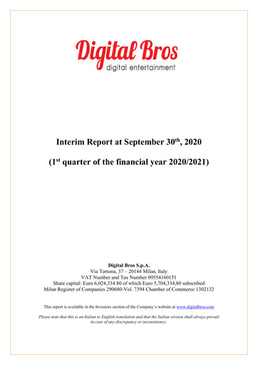 Thumbnail Digital Bros Quarterly Report 2020-2021-q1