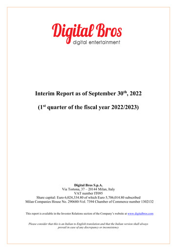 Thumbnail Digital Bros Quarterly Report 2022-2023-q1