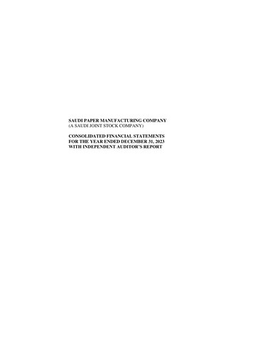 Thumbnail Saudi Paper Manufacturing Company Financial Statement 2023