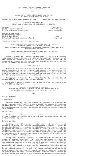 Thumbnail EastGroup Properties Annual Report 2000
