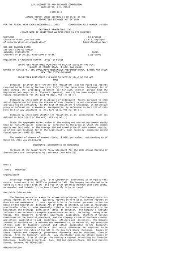 Thumbnail EastGroup Properties Annual Report 2003