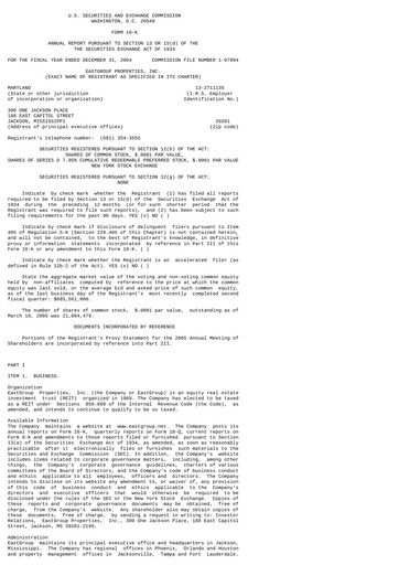 Thumbnail EastGroup Properties Annual Report 2004