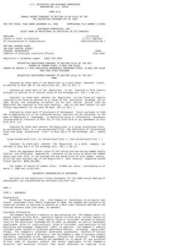 Thumbnail EastGroup Properties Annual Report 2005