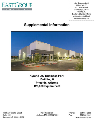 Thumbnail EastGroup Properties Quarterly Report 2015-q4