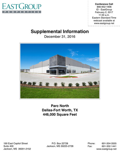 Thumbnail EastGroup Properties Quarterly Report 2016-q4