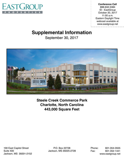 Thumbnail EastGroup Properties Quarterly Report 2017-q3