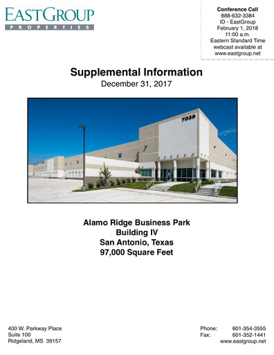 Thumbnail EastGroup Properties Quarterly Report 2017-q4