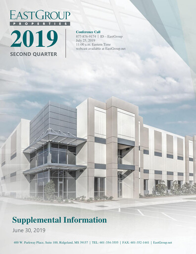 Thumbnail EastGroup Properties Quarterly Report 2019-q2