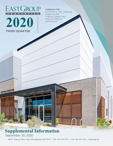 Thumbnail EastGroup Properties Quarterly Report 2020-q3