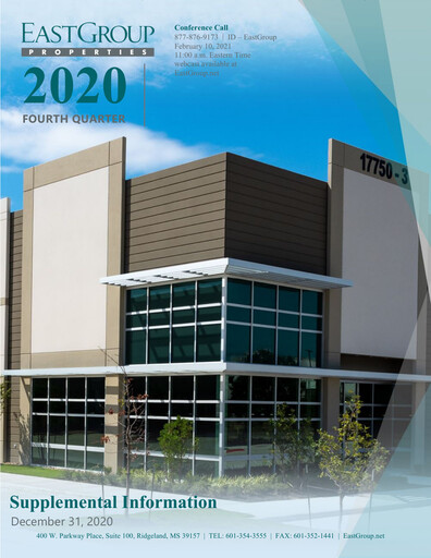 Thumbnail EastGroup Properties Quarterly Report 2020-q4