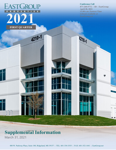 Thumbnail EastGroup Properties Quarterly Report 2021-q1
