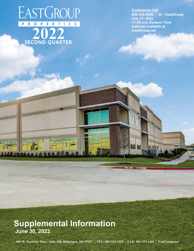 Thumbnail EastGroup Properties Quarterly Report 2022-q2