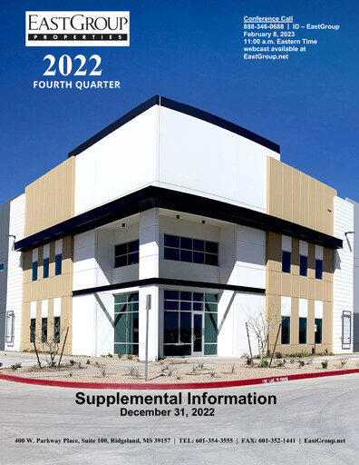 Thumbnail EastGroup Properties Quarterly Report 2022-q4
