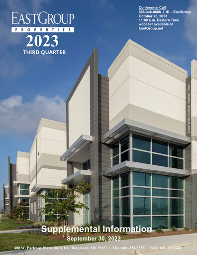 Thumbnail EastGroup Properties Quarterly Report 2023-q3