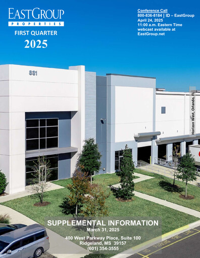 Thumbnail EastGroup Properties Quarterly Report 2025-q1
