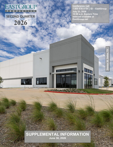 Thumbnail EastGroup Properties Quarterly Report 2026-q2