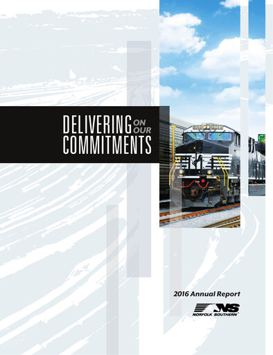 Thumbnail Norfolk Southern Annual Report 2016