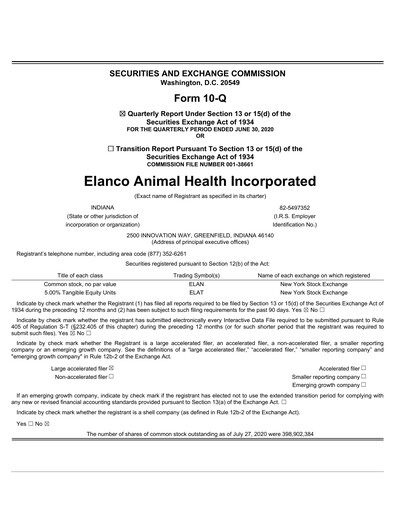Thumbnail Elanco Quarterly Report 2020-q2
