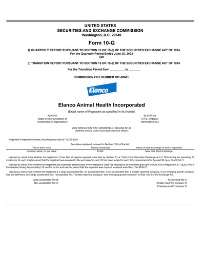Thumbnail Elanco Quarterly Report 2023-q2