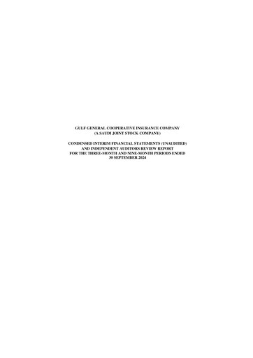Thumbnail Gulf General Cooperative Insurance Company Quarterly Report 2024-q3
